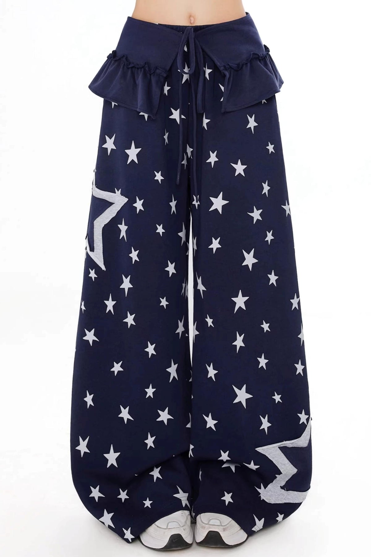All-Over Star Wide-Leg Pants