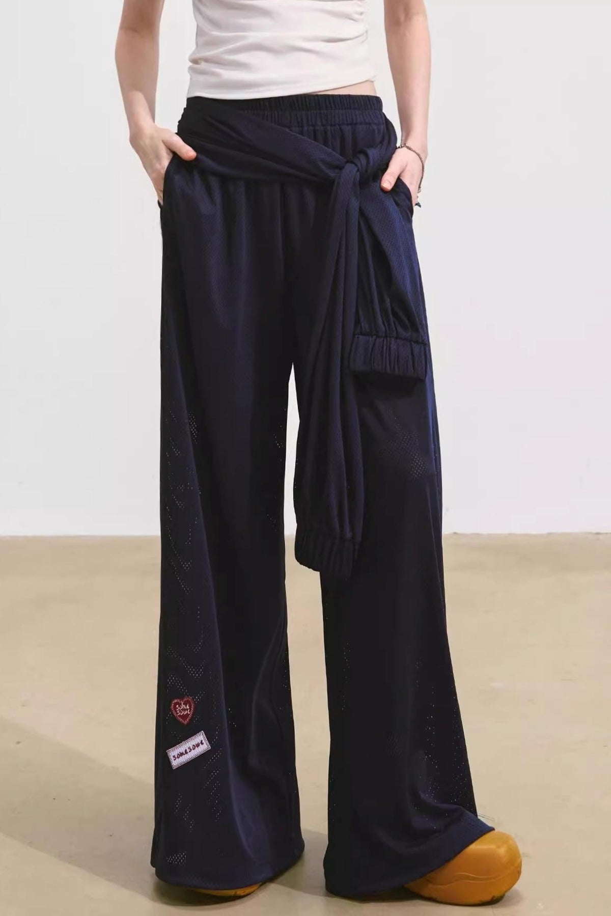 Airy Linen Wide-Leg Pants