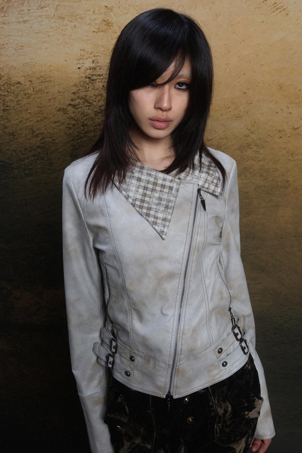 Short Length Vintage Leather Jacket