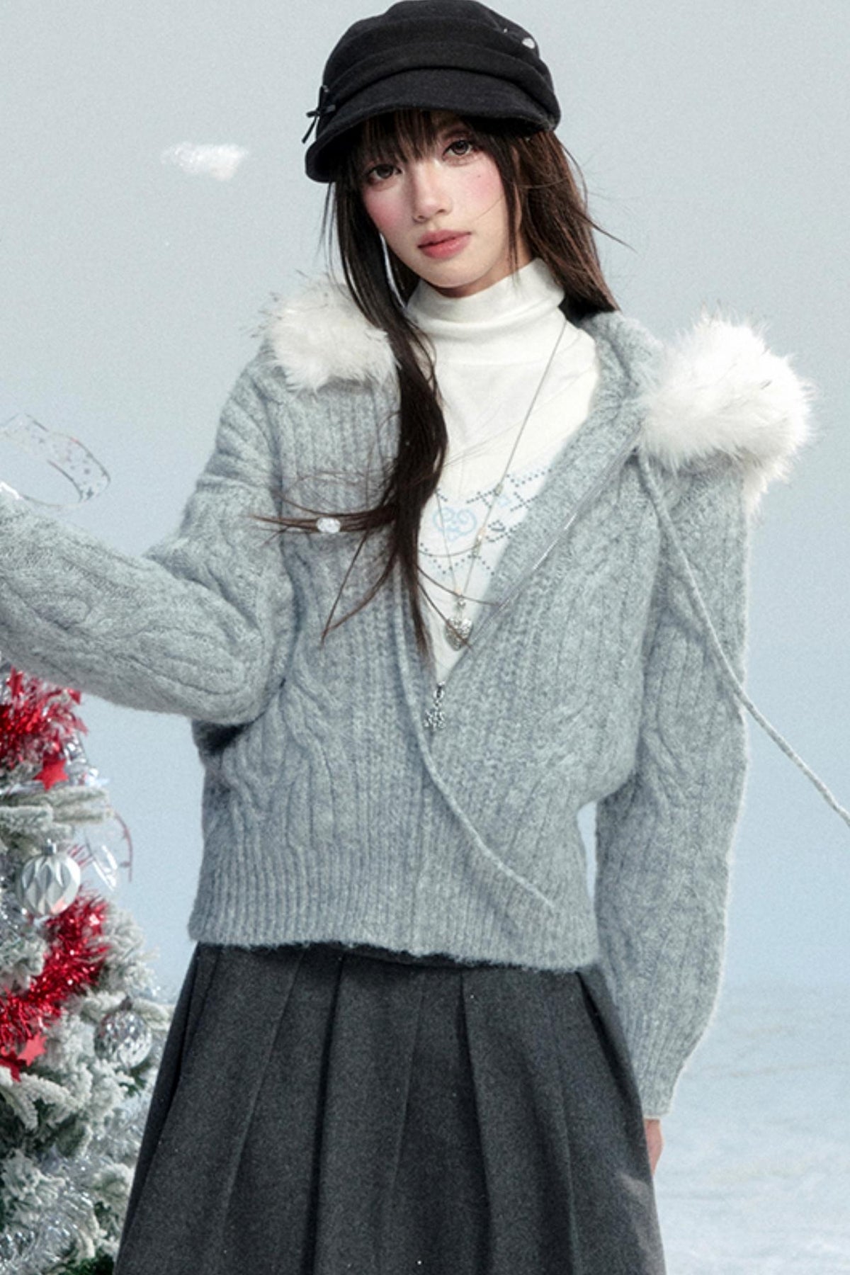 Alpaca Fur Blend Coat