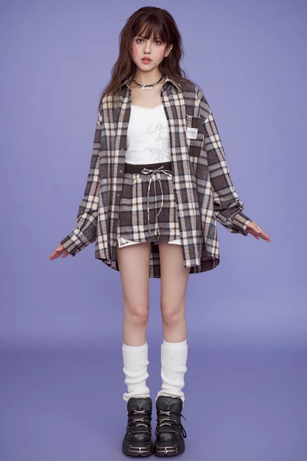 American Casual Loose Shirt Jacket Set-Up