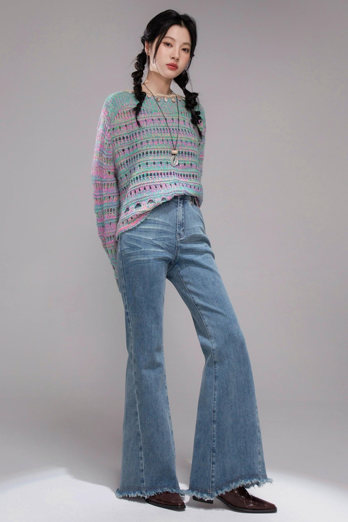Shaping Blue Flared Jeans