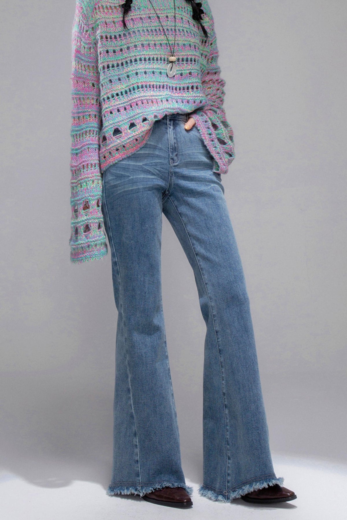 Shaping Blue Flared Jeans