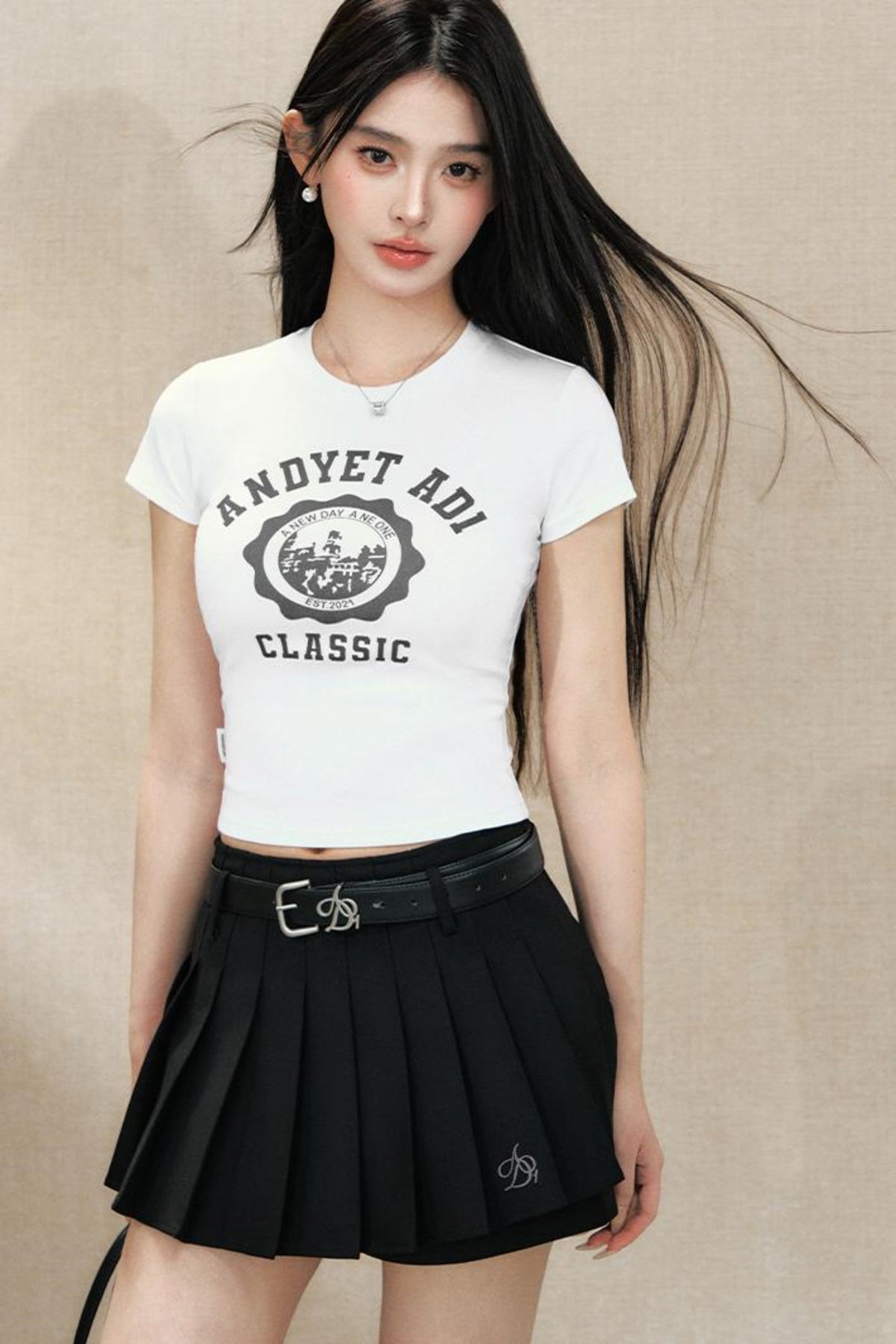 Leather Circle Buckle Belt
