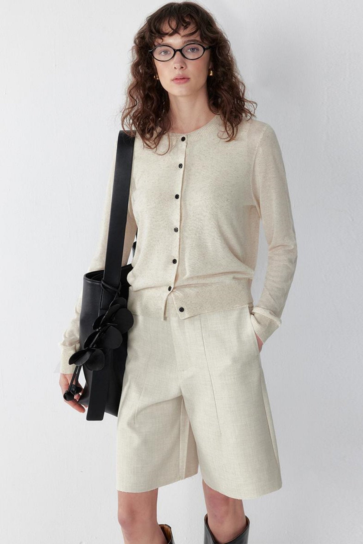 Relaxed Spun-Linen Vest Set-Up