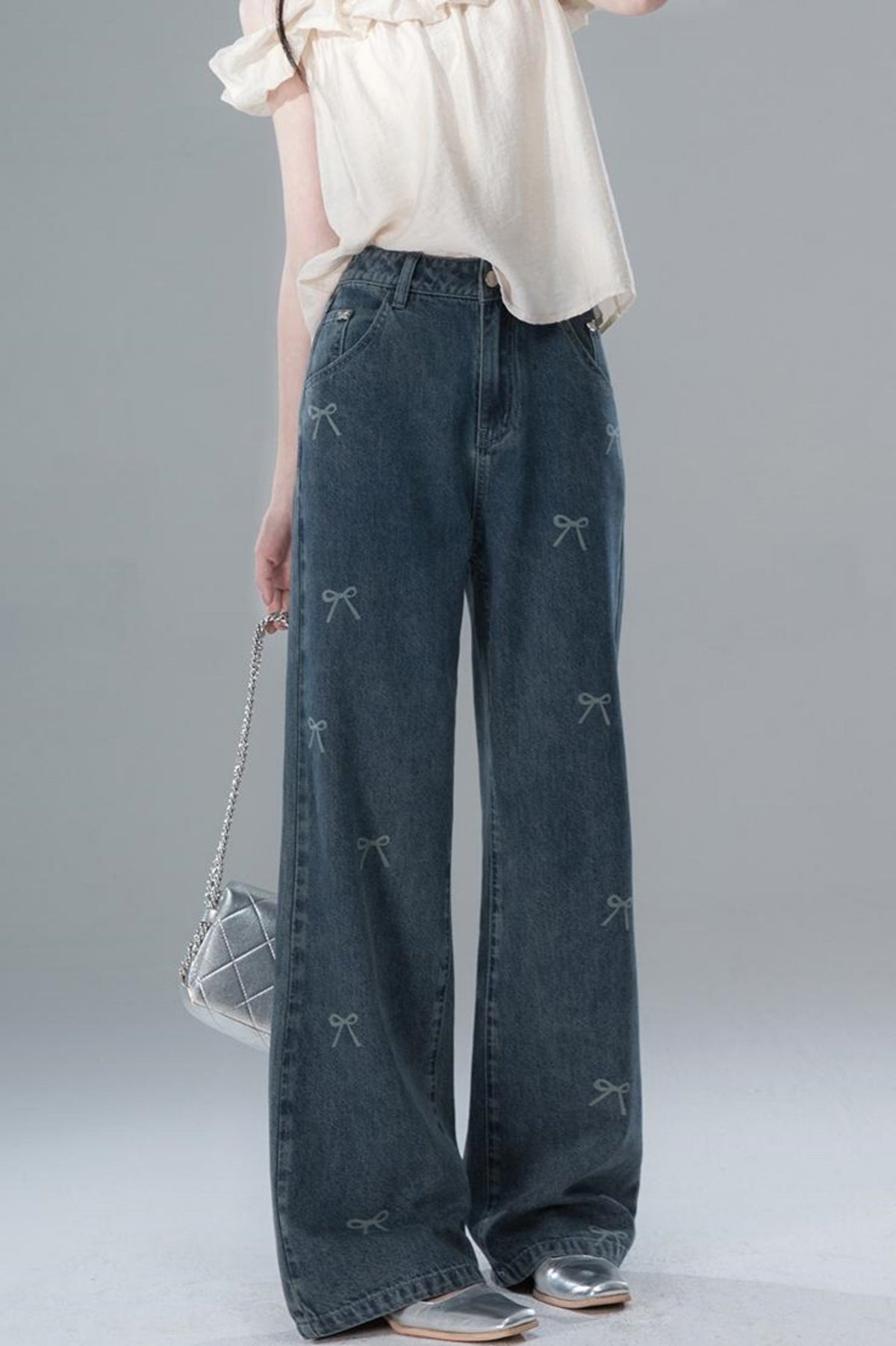 Vintage Bowtie Jeans Pants