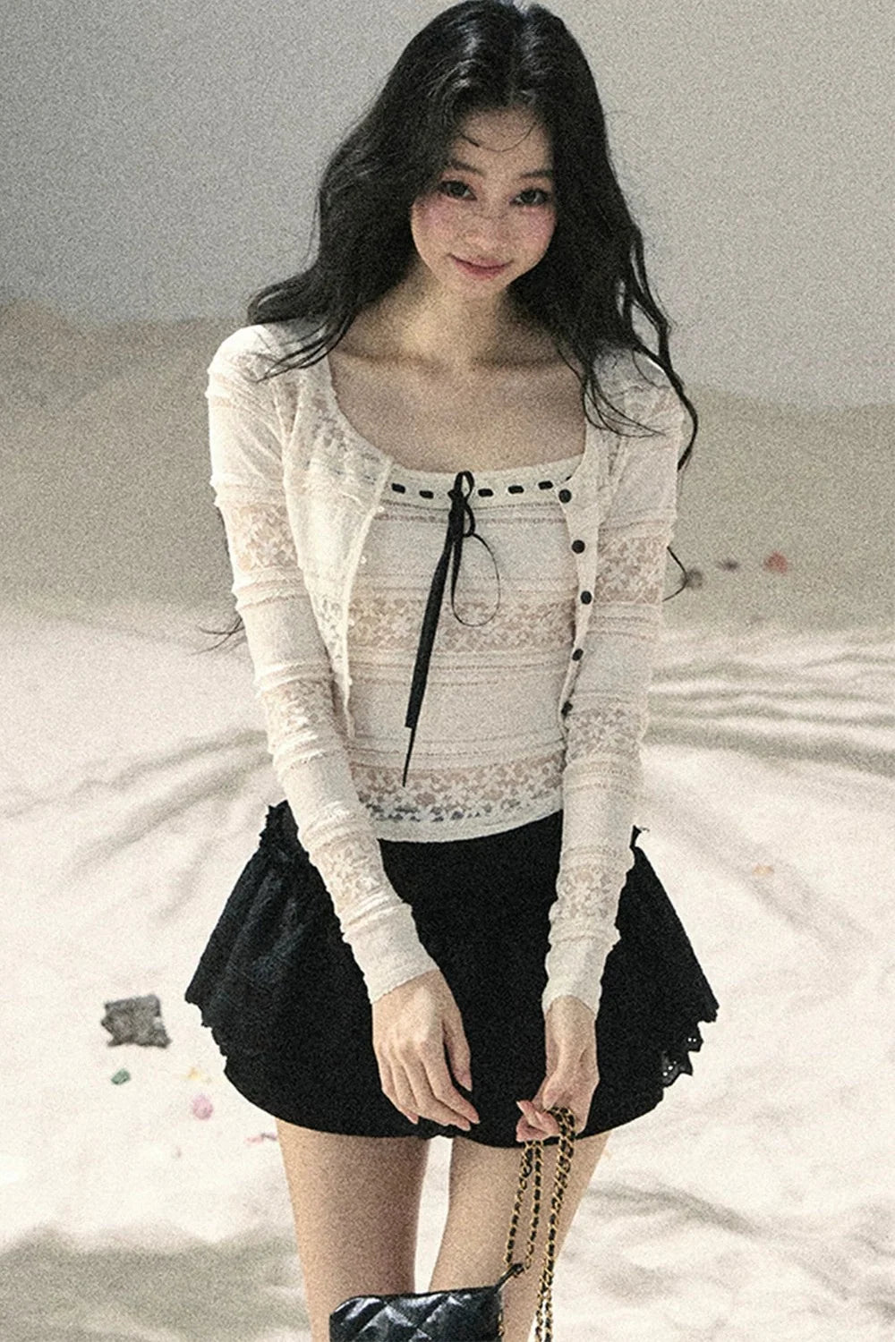Lace Hollow-Out Two-Piece Set
