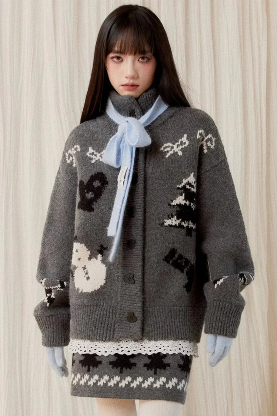 Slouchy Fair Isle Sweater Set-Up
