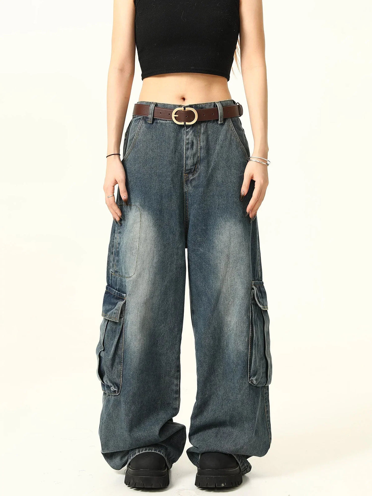 Street Multi Pocket Cargo Jeans