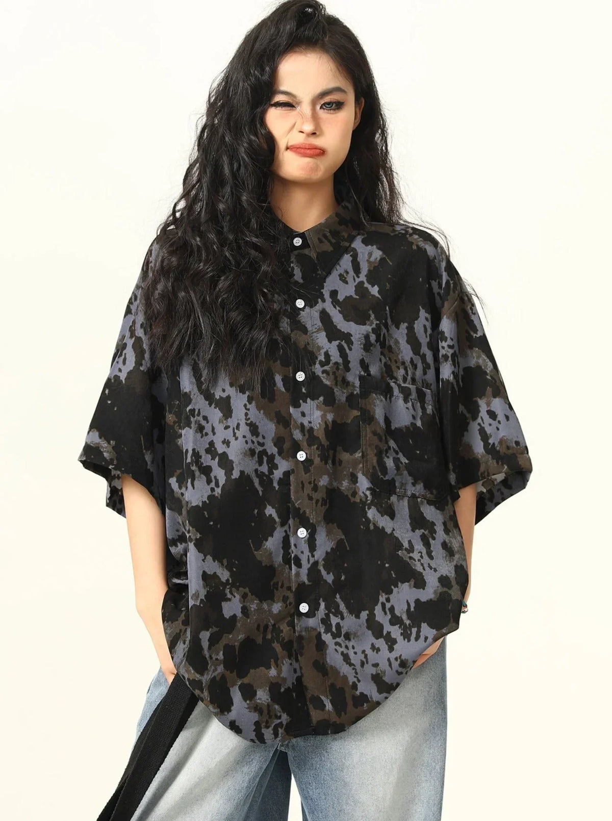 Irregular Short Sleeve Shirt