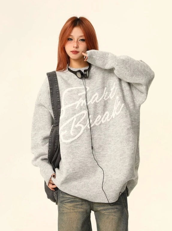 American loose knitwear sweater