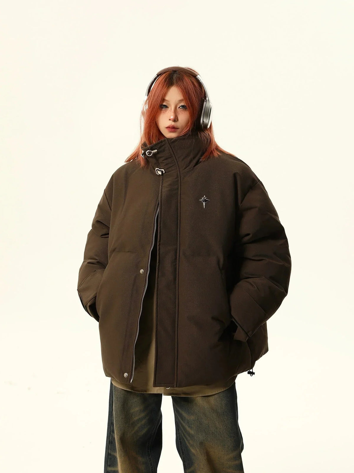 American stand-up collar bread cotton jacket