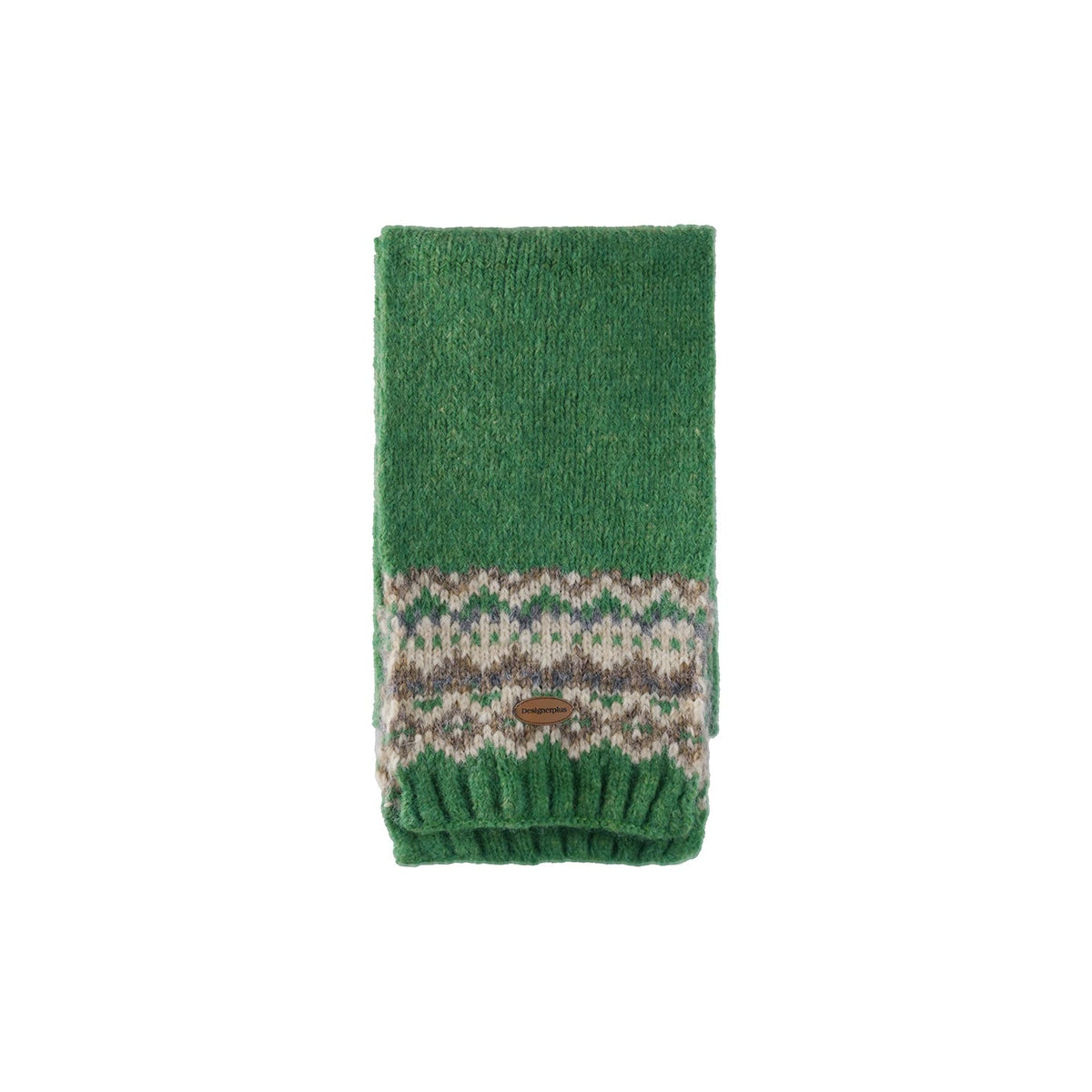 Color-Blocked Jacquard Knitted Scarf