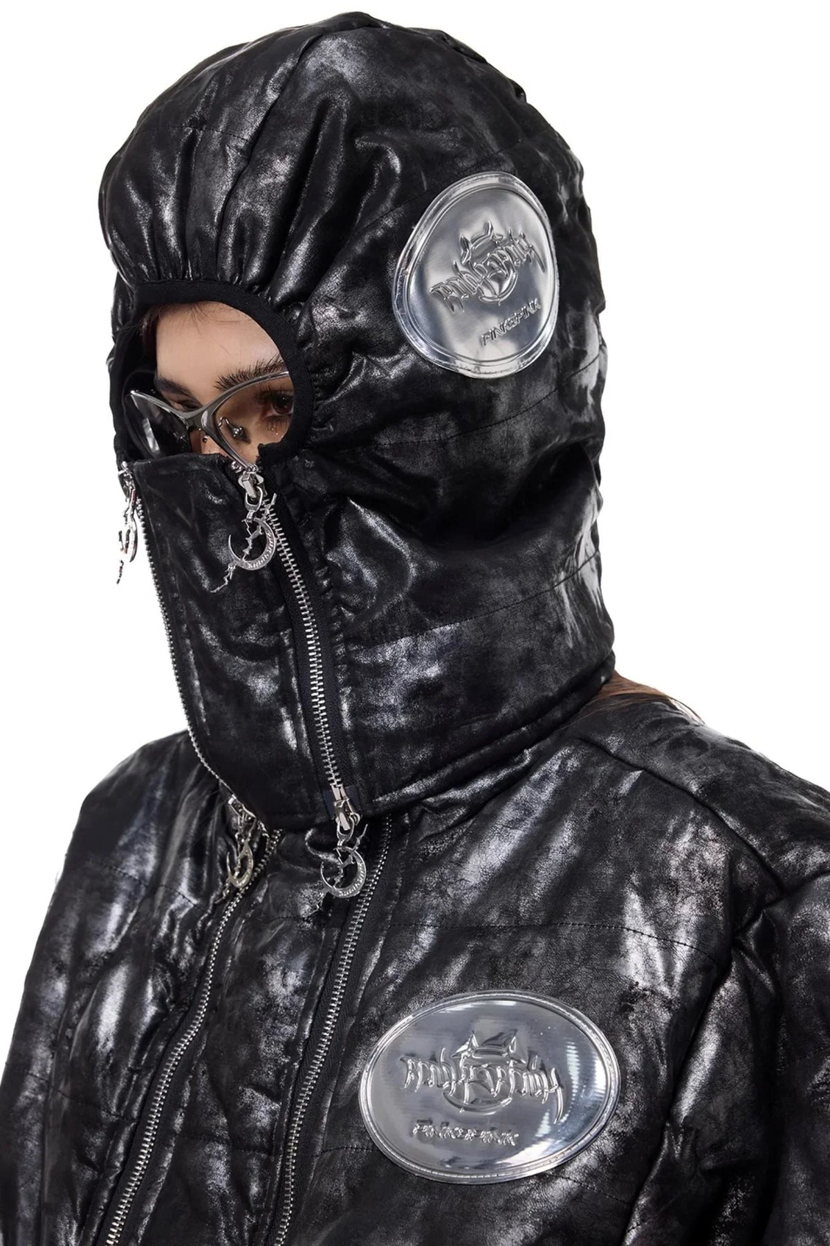 Space Black Electric Moon Hooded Hat