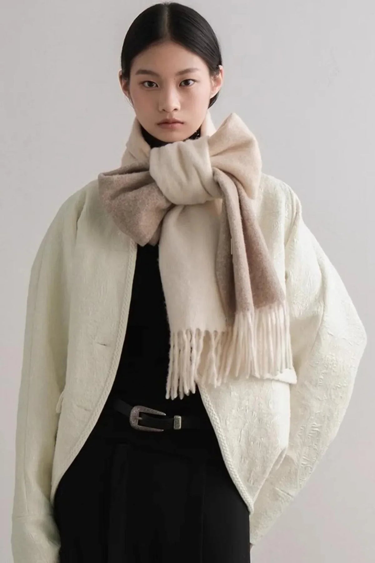 Wool Tassel Winter Scarf