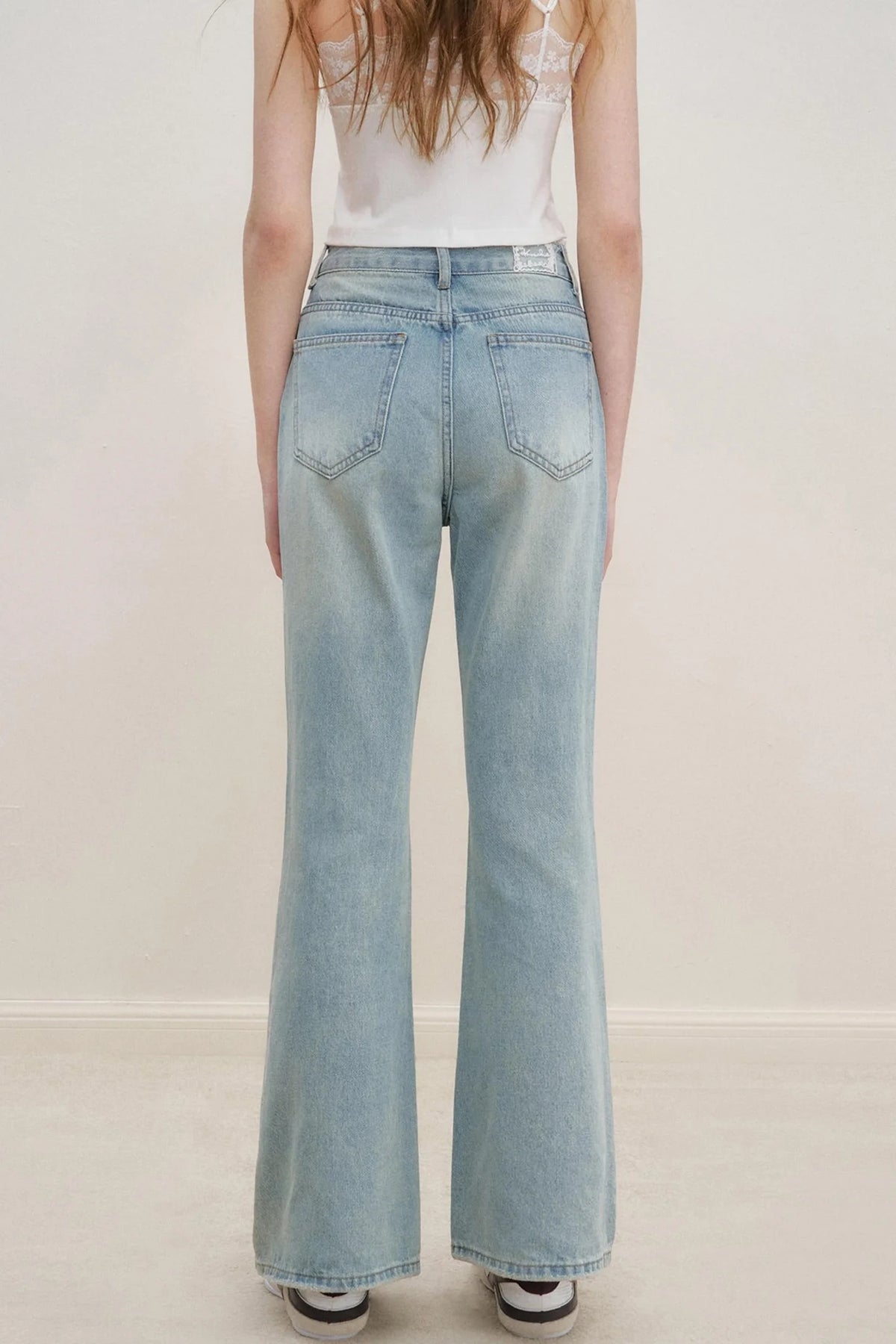 French Lace Flare Jeans