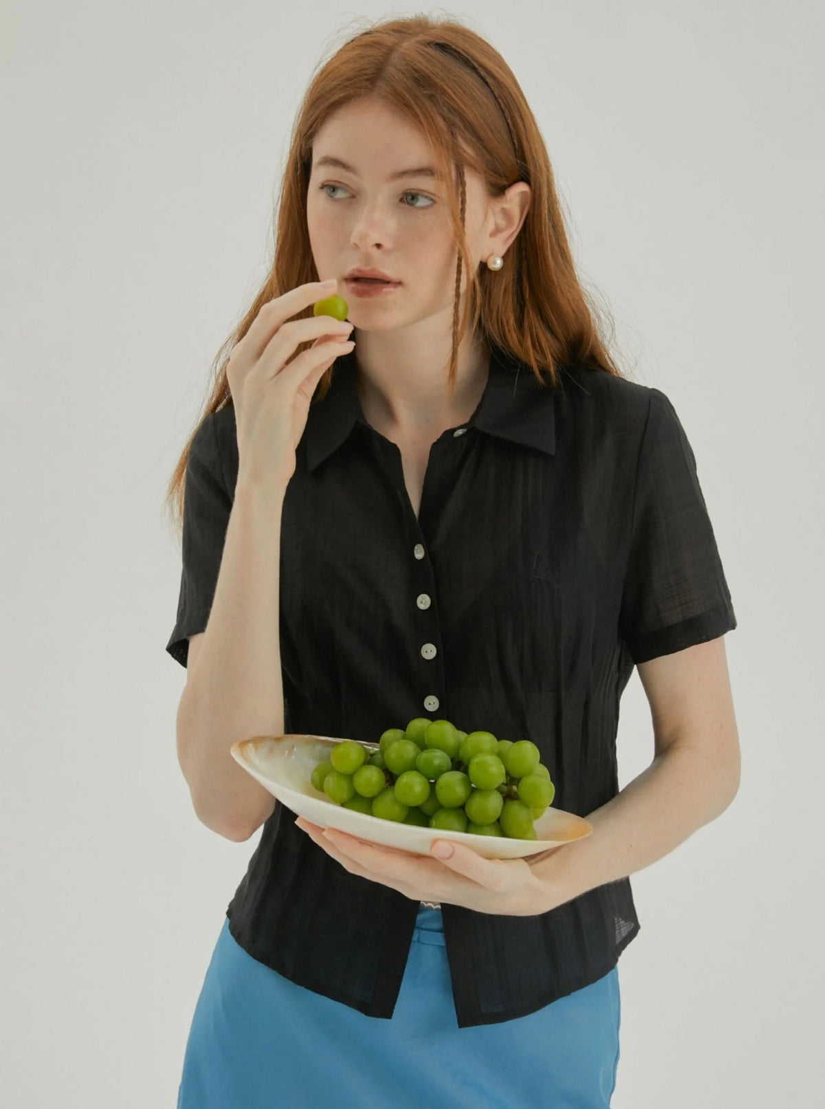 Semi-Sheer Waisted Shirt